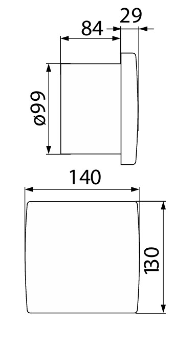 EOL F100T-INOX ventilátor